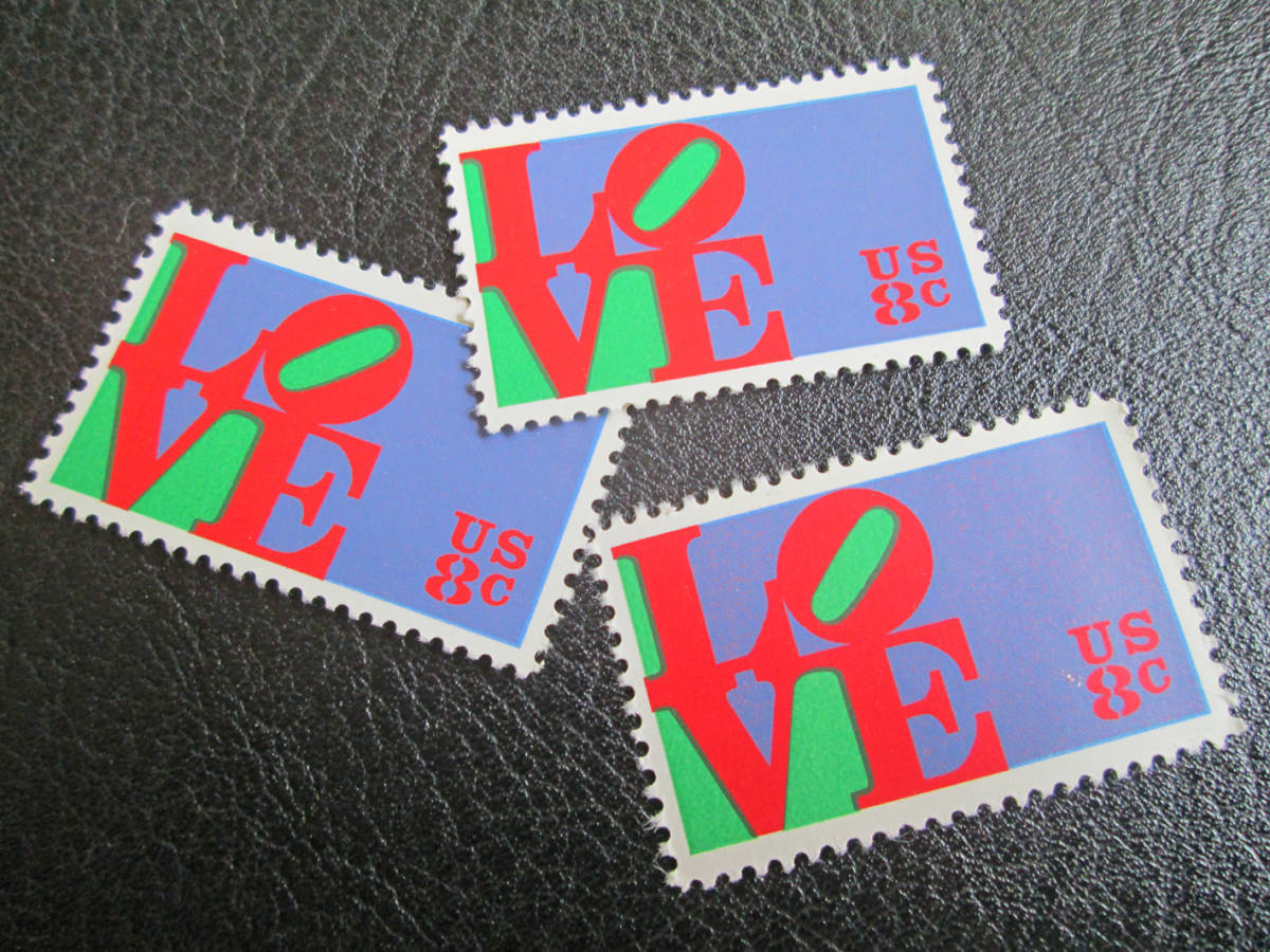 ★レア★USAビンテージ Robert Indiana LOVE/ロバートインディアナ ラブ/記念切手/スタンプ/ポップアート/ポストカード/ポスター/美術館_画像2