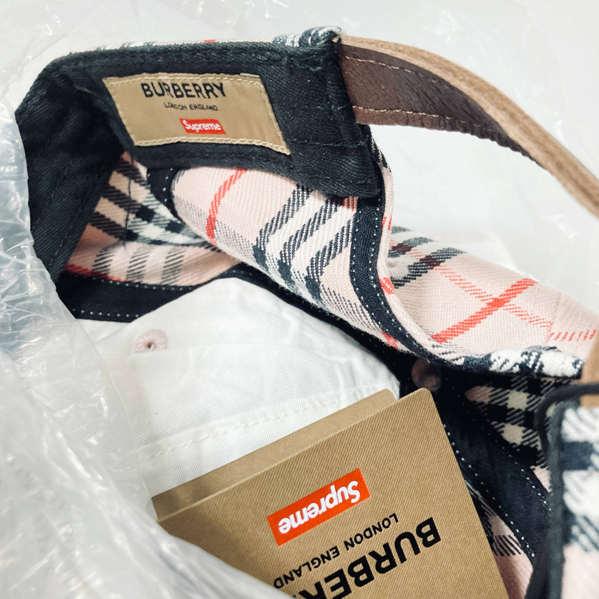 Supreme Burberry Denim 6-Panel Pink Cap シュプリーム Supreme Burberry Denim 6-Panel Pink Cap シュプリーム