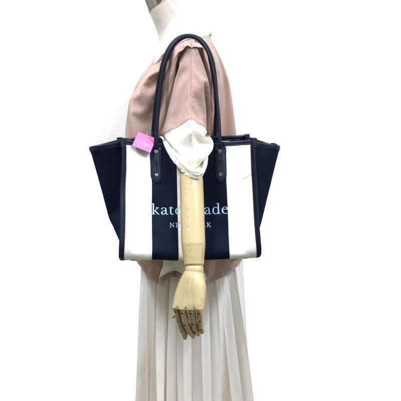 新品 未使用 ケイトスペード kate spade ストライプ キャンバス