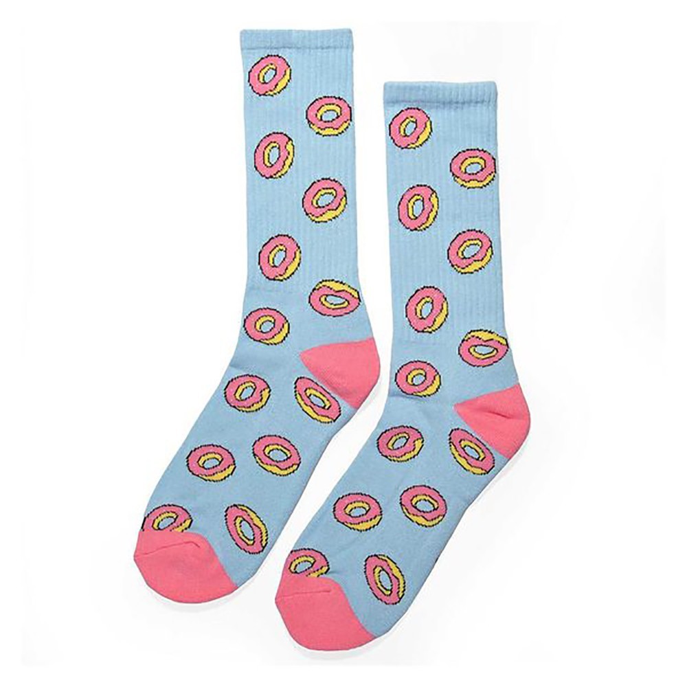 Odd Future (オッドフューチャー) ソックス 靴下 Donut Allover Crew Socks Blue×Pink スケボー SKATE SK8 スケートボード HIPHOP_画像2