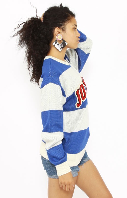 JOYRICH (ジョイリッチ) レディース ボーダーニット セーター Jock Knit Sweater Blue×white_画像2