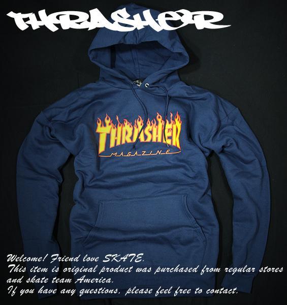 超格安価格 THRASHER スケートボード SK8 SKATE スケボー (L) ネイビー