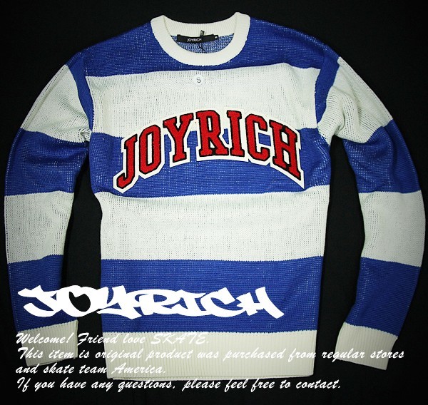 JOYRICH (ジョイリッチ) レディース ボーダーニット セーター Jock Knit Sweater Blue×white_画像4