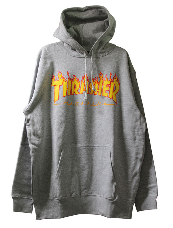 2022年のクリスマス グレー Gray Hoodie Logo Flame プルオーバー