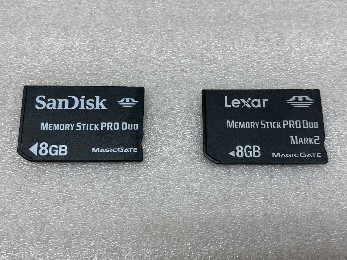 メモリースティック プロデュオ 8GB  2枚セット Pro Duo Mark2 カメラ メモリーカード SanDisk