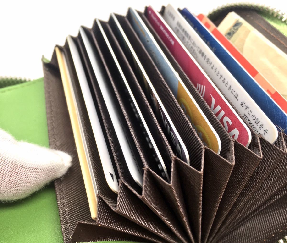 ミニ財布 メンズ レディース 緑 黄緑 大容量 本革 小銭入れ カードケース コンパクト財布 グリーン 