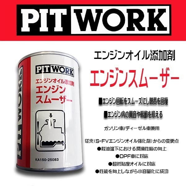 PIT WORK(日産部品)　エンジンオイル添加剤 エンジンスムーザー ガソリン/ディーゼル車兼用 旧品名(S-FVエンジンオイル強化剤）KA150-25083_画像1