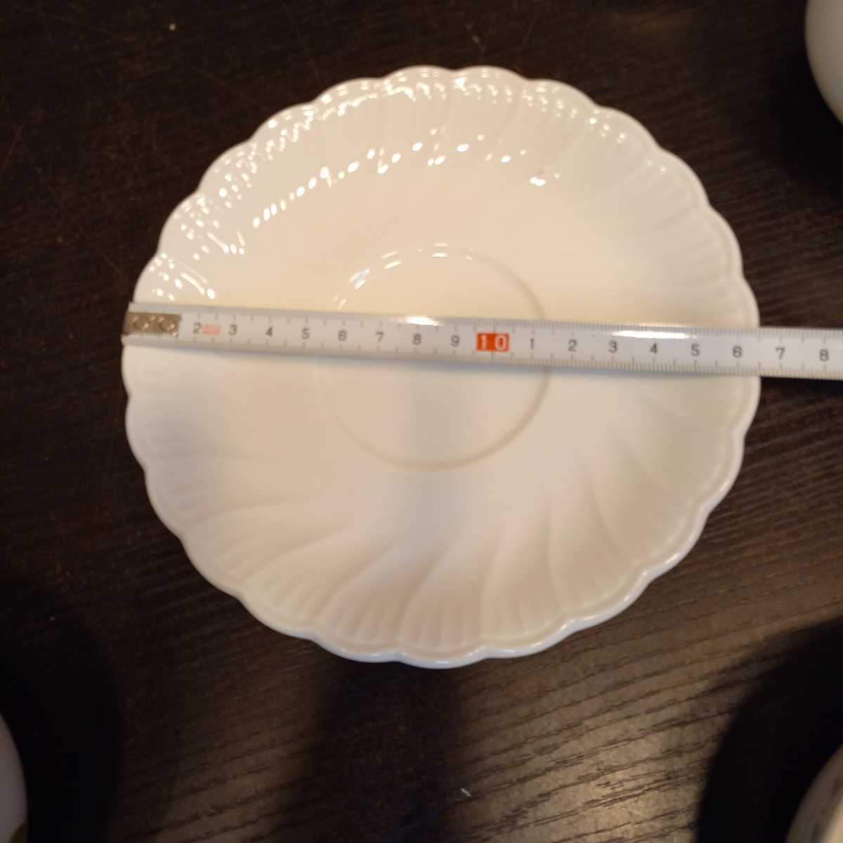 N2748 ノリタケ Noritake カップ&ソーサー ２客セット 白 ソーサー 直径16.5cm カップ 直径8cm 高さ7.5cm 発送ヤマト80サイズ 札幌_画像6