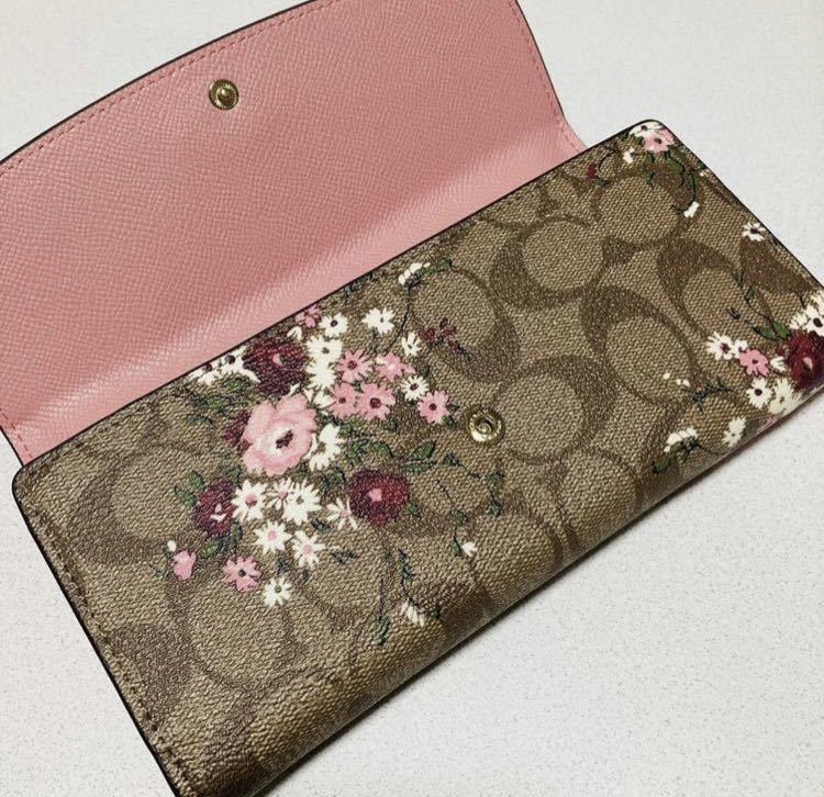 ☆COACH コーチ 長財布 花柄 F29395 フローラルプリント シグネチャー