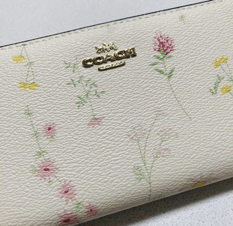 ☆COACH コーチ 長財布 C0033 スペースドワイルドフラワープリント 花