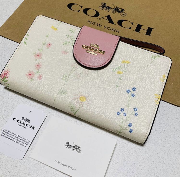 ☆COACH コーチ 3371 長財布 スペースドワイルドフラワープリント