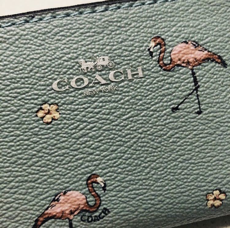 COACH コーチ F25844 コインケース 小銭入れ カードケース フラミンゴ