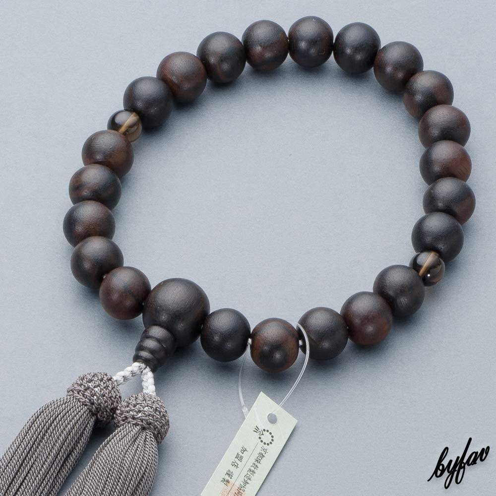 [ capital ..× tea crystal × matted ] beads . ebony capital . string silk . for man beads sack attaching .. three ... type men's Buddhist altar fittings 