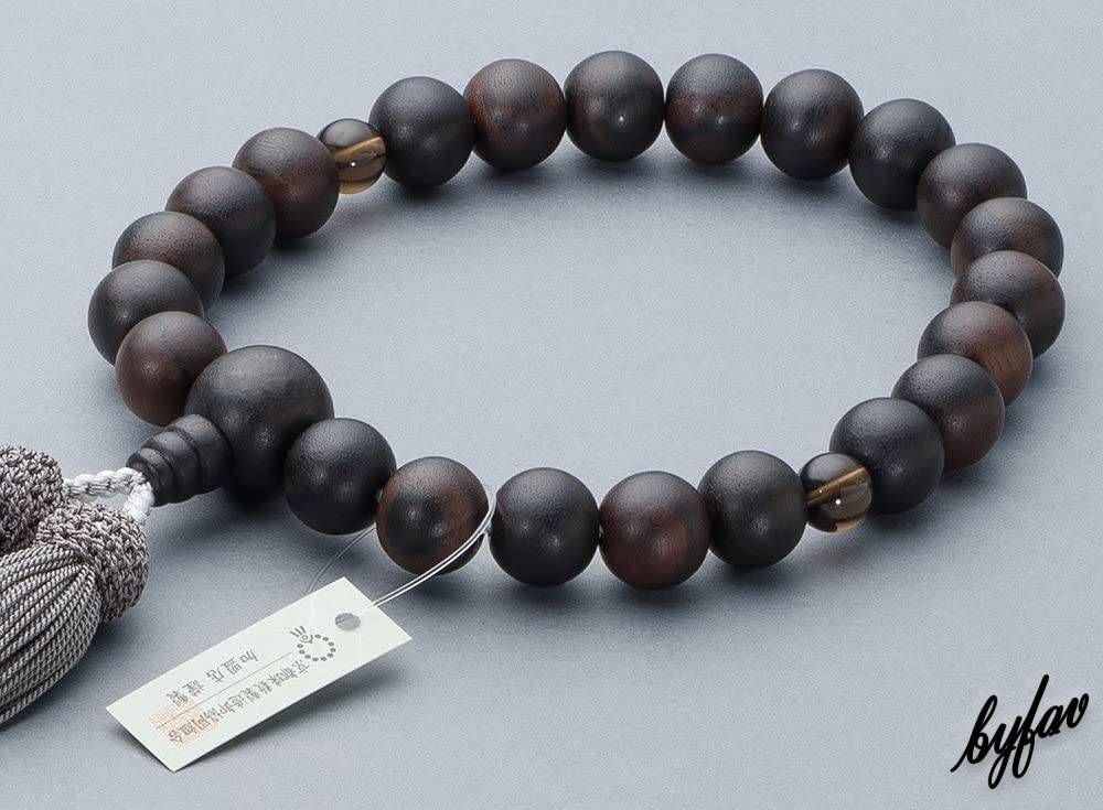 [ capital ..× tea crystal × matted ] beads . ebony capital . string silk . for man beads sack attaching .. three ... type men's Buddhist altar fittings 