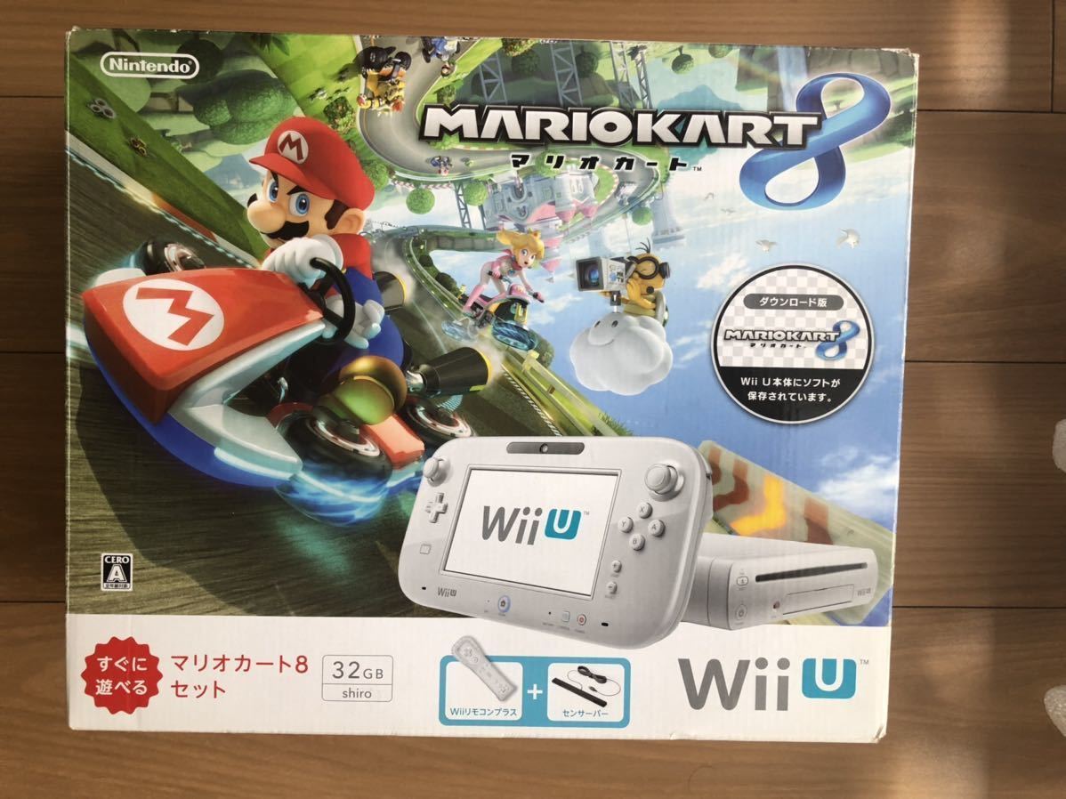 お買い得商品 任天堂 WiiU 32gb 黒 本体 マリオカート8セット 23-06