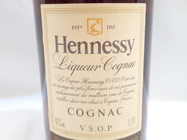 6233[M]◆未開栓古酒◆Hennessy ヘネシー◆V.S.O.P/COGNAC コニャック/ブランデー/グリーンボトル/スリムボトル/40％ 700ml_画像5