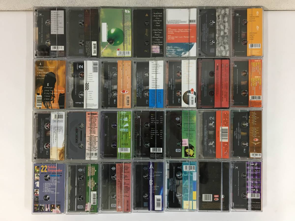 **M292 Indonesia rock and pop cassette tape set sale 28 pcs set **