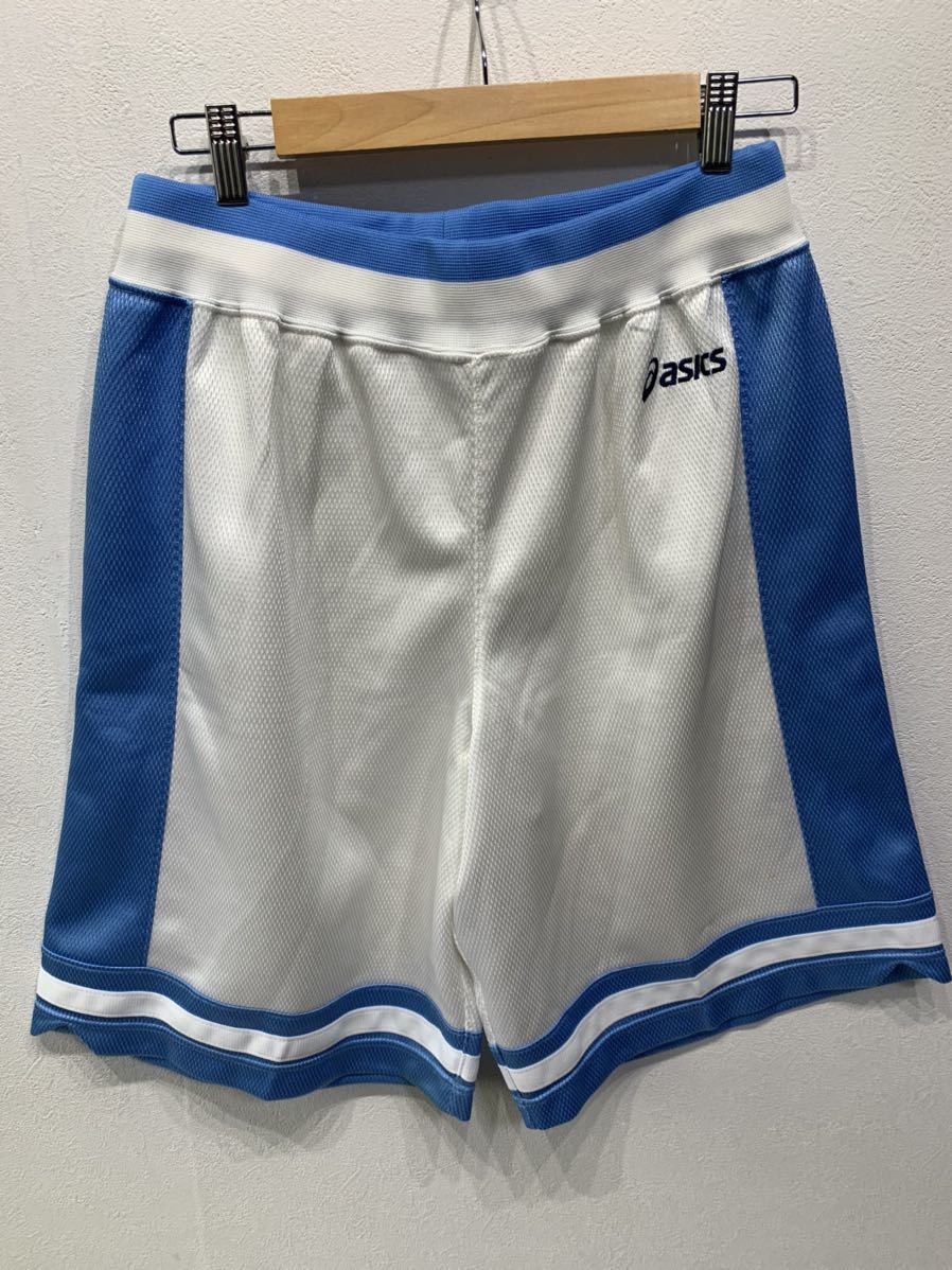 asics/アシックス スポーツ パンツ　2枚セット　XOサイズ　バスケ　白/ホワイト 　青／ブルー　部活　K1985 短パン_画像4