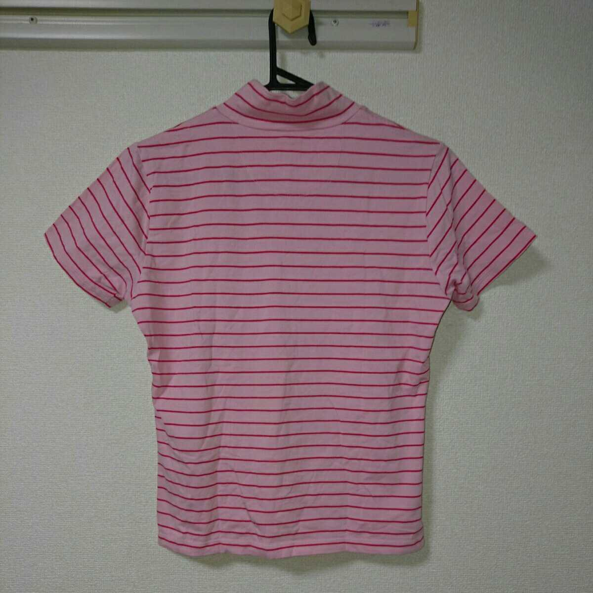 CUTTER & BUCK резчик and задний спорт Golf тренировка одежда tops рубашка короткий рукав футболка розовый красный окантовка размер M