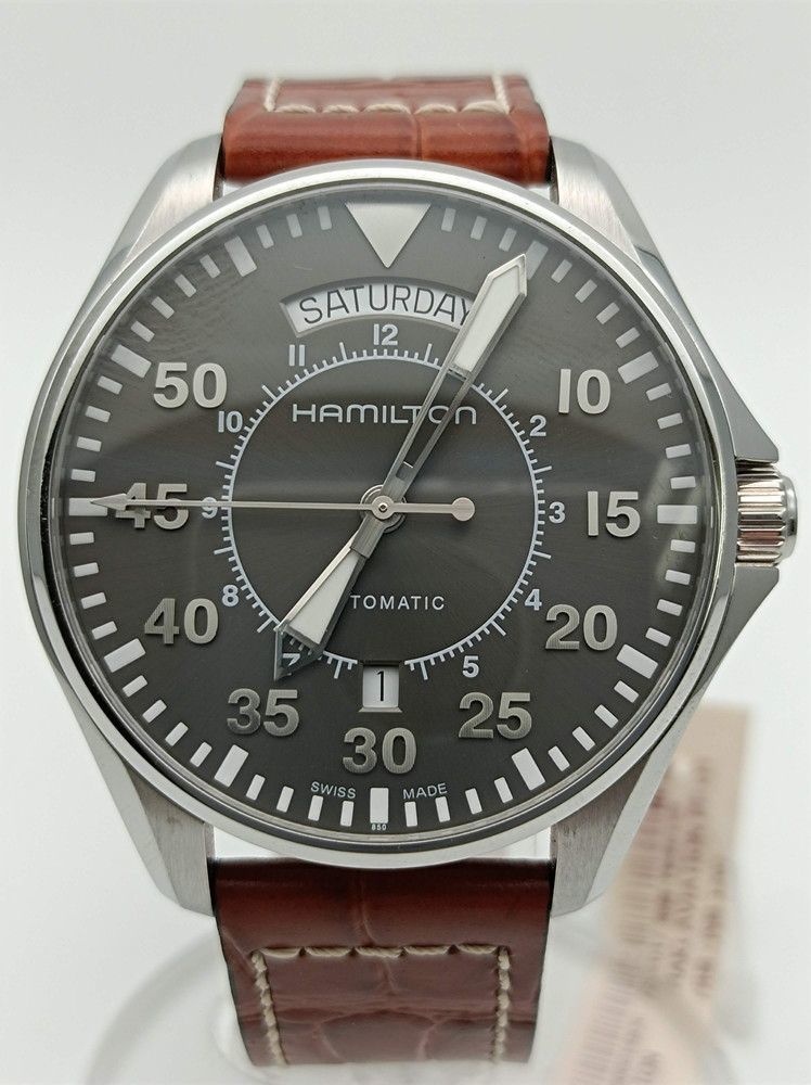 【美品】HAMILTON H646150 KHAKI AVIATION PILOT DAY DATE ハミルトン カーキ アヴィエイション パイロット 自動巻き 腕時計◆3109/宮竹店_画像1