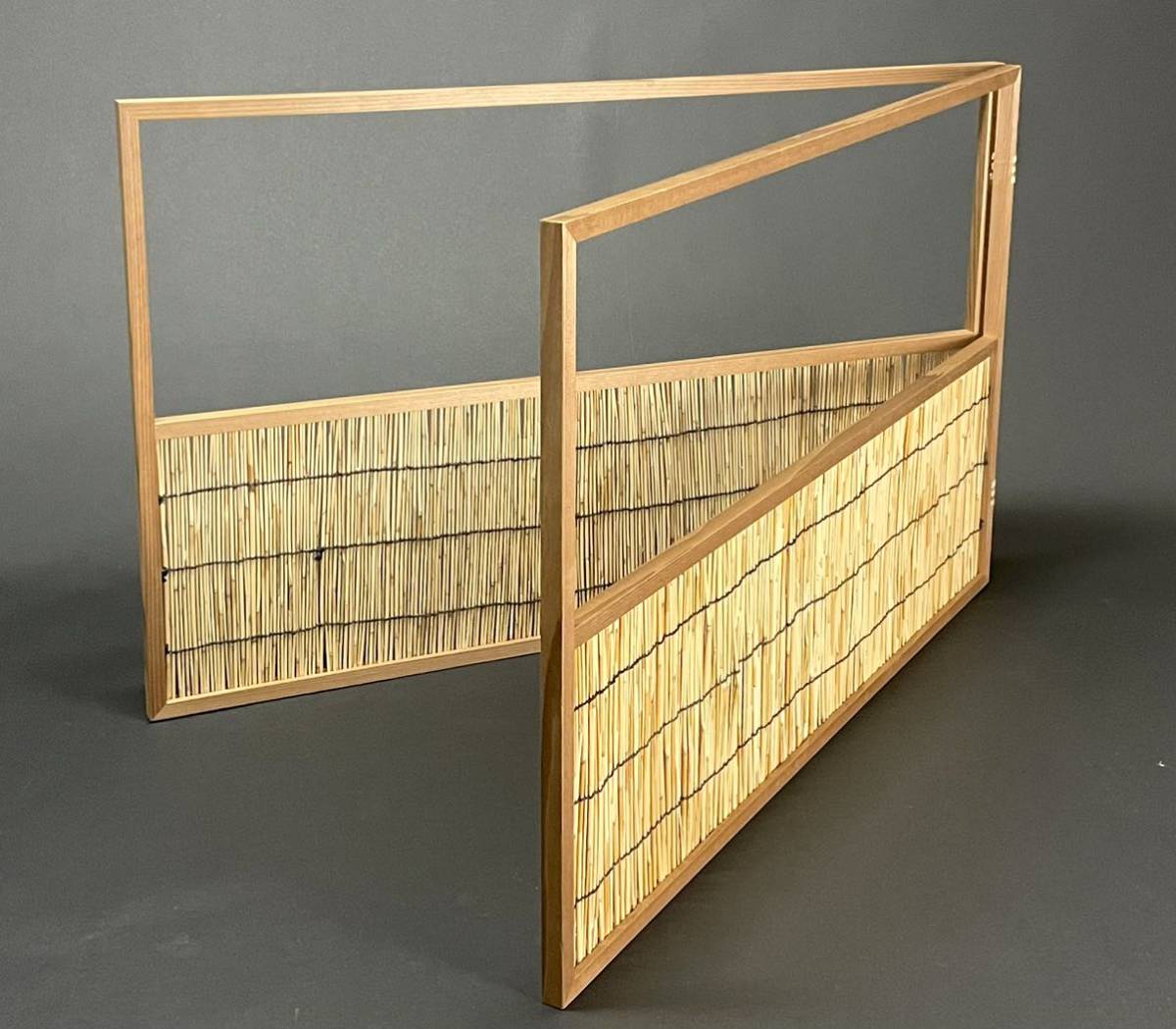 樹』 茶道具葦簾葦上透かし風炉先屏風紙箱/ 未使用美品的详细信息| One