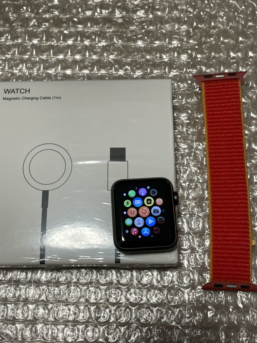 Apple Watch series3 38mm GPSモデル 充電ケーブル、バンド付き アップルウォッチ