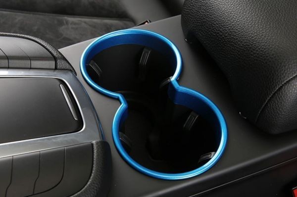  front drink holder cup holder frame interior for Porsche Macan ( blue )