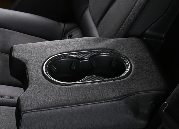  rear drink holder cup holder frame interior for Porsche Macan ( carbon style )