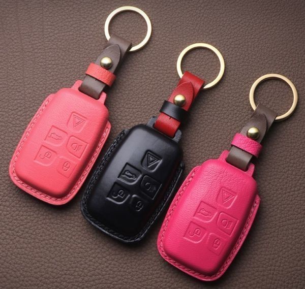 [CRAZY SMITH]JAGUAR Jaguar XE/XF/XJ/F-PACE handmade original leather key case smart key cover ( Sakura color )