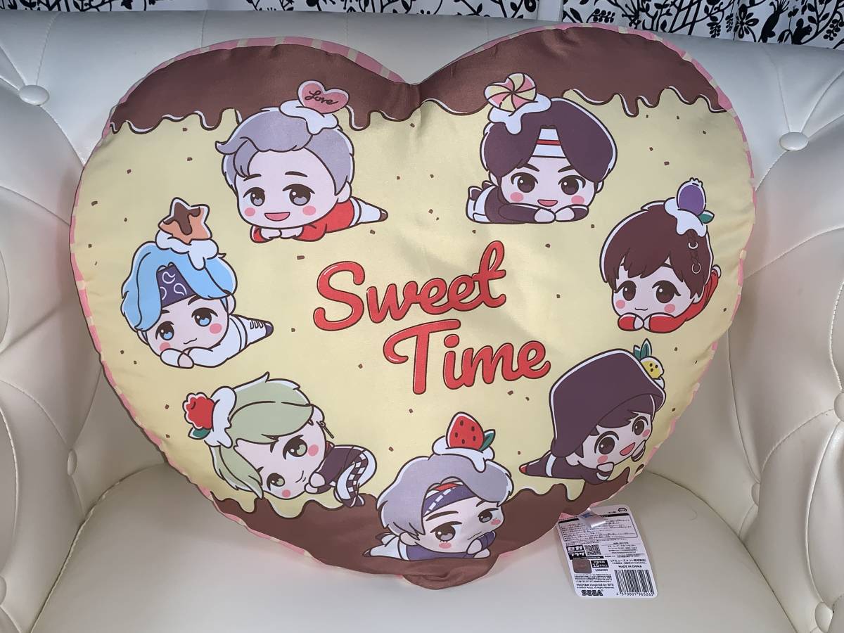  ☆☆TinyTAN タイニータン　sweet Time プレミアムハート型クッション　全１種☆☆ 新品　未使用　アミューズメント専用景品　BTS セガ_画像3