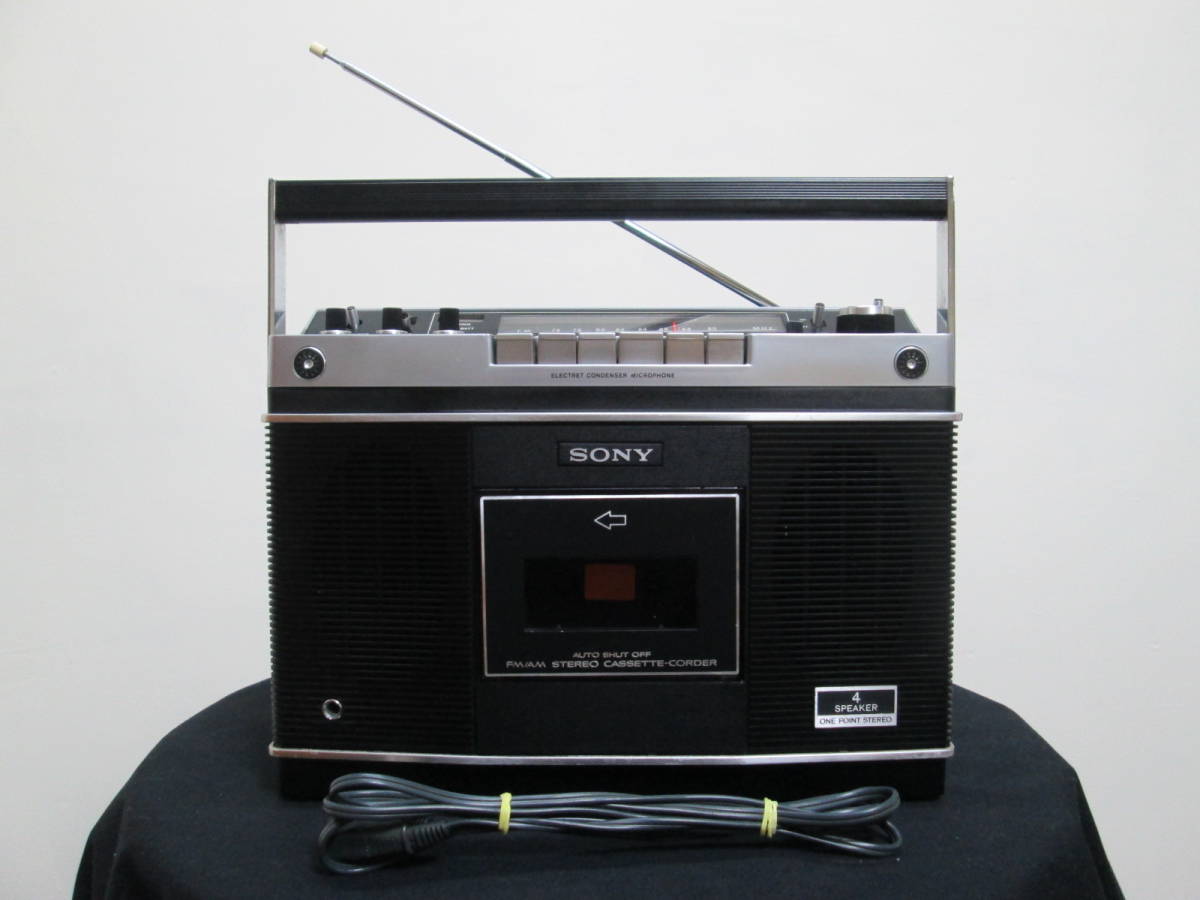 ソニー CF-2580 テープ再生可 FM/AMステレオ カセット ラジカセ 電源線あり SONY_画像1