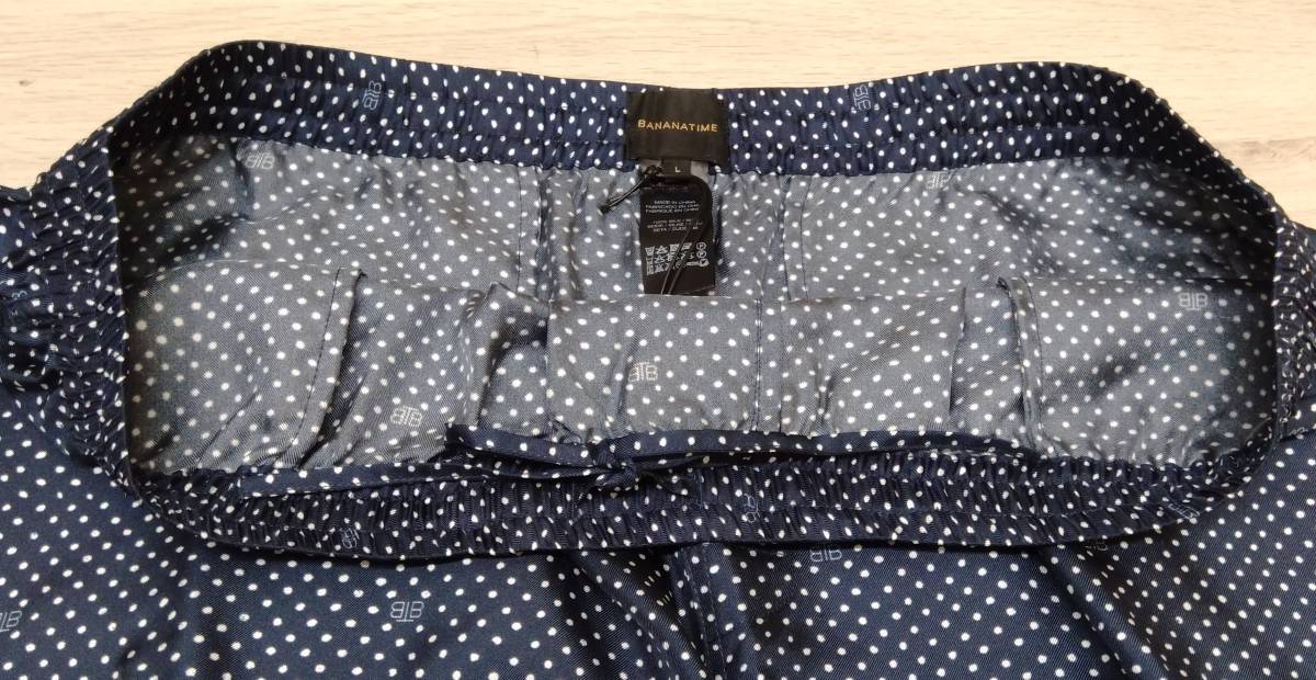 BANANATIME/バナナタイム/ハーフパンツ/ RELAXED SHORTS BT DOTS NAVY