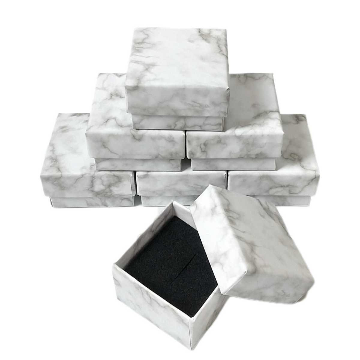 【5個セット】 ギフトボックス 大理石柄 アクセサリー ジュエリーボックス おしゃれ 正方形 箱 パッケージ 指輪 プレゼント 5cm×5cm×3cm_画像7