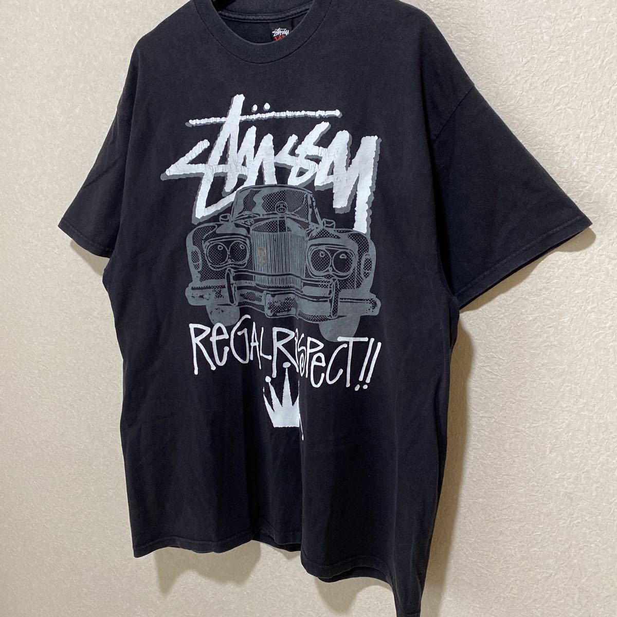 XLサイズ】STUSSY ステューシー クラウン ロゴ Tシャツ 黒 ブラック