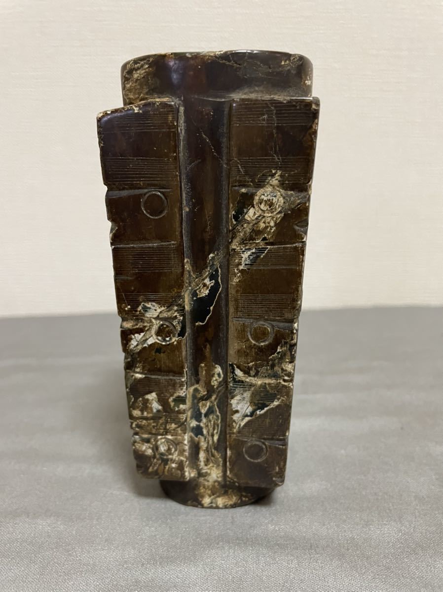 中国美術品 古玉琮 古い玉石彫刻品 置物 | posmovi.com