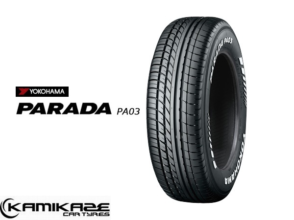 1本価格†1本送料込25500円～ 225/50R18C ヨコハマタイヤ ホワイトレター パラダ PA03 2本は51000円～ 4本は102000円～ 要在庫確認の画像1