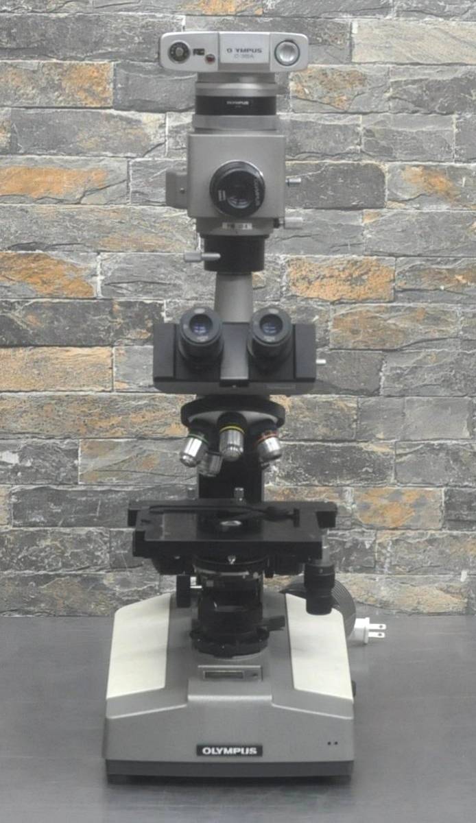 ♪♪E181-1 OLYMPUS オリンパス 顕微鏡 BHB 検査用 研究用 双眼 カメラ C-35A付♪♪