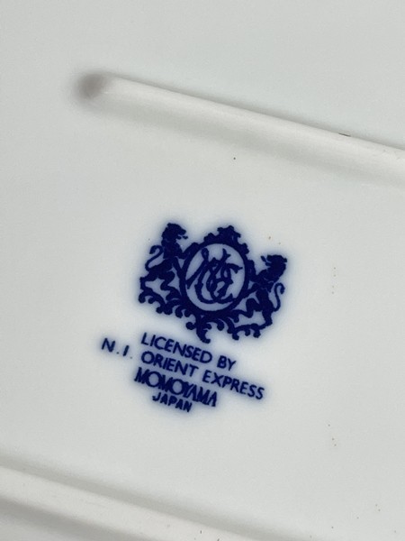 MOMOYAMA プレート ブルー×金彩 洋食器 23×16cm 食器 陶器製 yu196_画像5