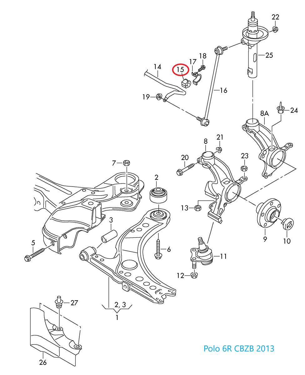スタビライザーブッシュ 16mm内径・左右2個×5台分・10個セット*VW Polo(9n/6R)/UP !*6Q0411314P*Lemforder製【社外新品】 スタビライザーブッシュ 16mm内径・左右2個×5台分・10個セット*VW Polo(9n/6R)/UP !*6Q0411314P*Lemforder製【社外新品】