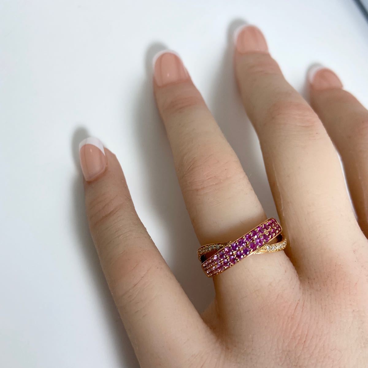 6-7】ピンクサファイア0.4ct ルビー ダイヤモンド0.06ct www.ebluedrive.be