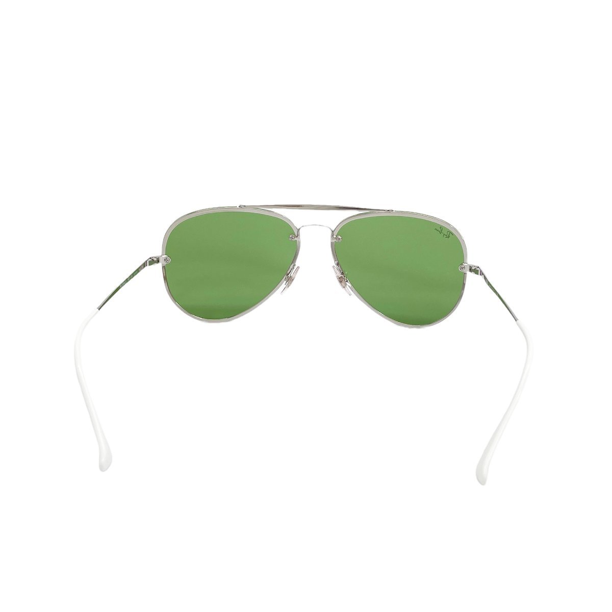 # 1 иен ~ прекрасный товар # Ray Ban RayBan # солнцезащитные очки Blaze авиатор RB3584N 9051/30 # серебряный темно-зеленый зеркало линзы очки 