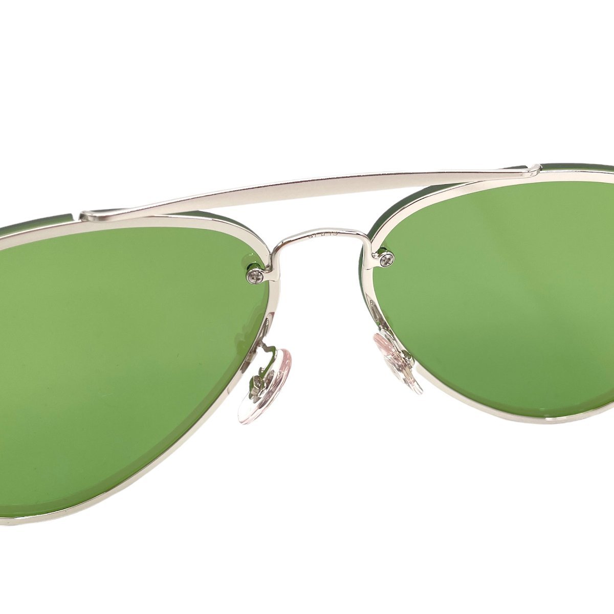 # 1 иен ~ прекрасный товар # Ray Ban RayBan # солнцезащитные очки Blaze авиатор RB3584N 9051/30 # серебряный темно-зеленый зеркало линзы очки 