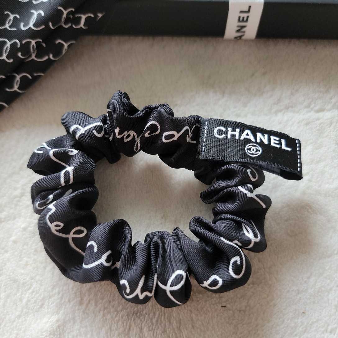 新品未使用 CHANEL シャネル シュシュ ブラック レア シルク ヘア