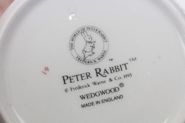WEDGWOOD ウエッジウッド ピーターラビット カップ1客 大皿3枚 小皿5枚 プレート まとめ 9点セット イギリス製 #16646_画像3