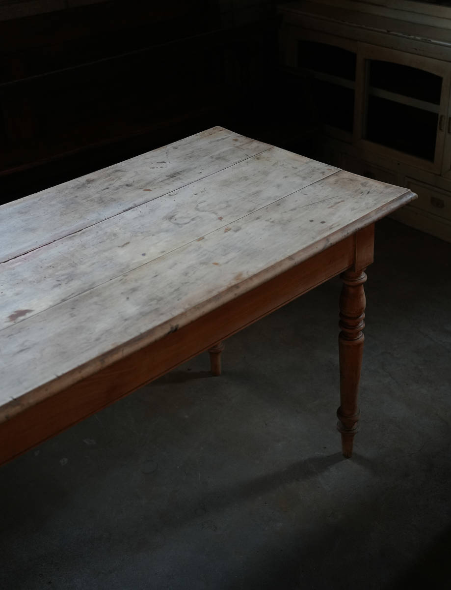  old natural wood. blase Lee length table / 1900 period * France / old furniture old tool old thing furniture desk desk 