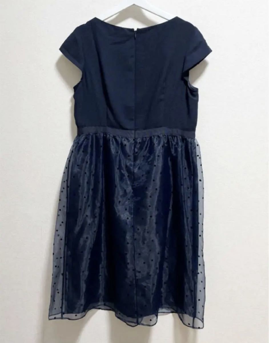  new goods [ Kumikyoku k Miki .k] lady's formal dress One-piece large size 6 2XL 3L 15 number KUMIKYOKU PRIER clover size navy blue 