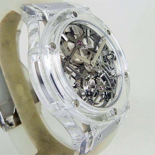 中古美品ウブロ【HUBLOT】 505.JX.0120.RT.YOS18 クラシックフュージョン トゥールビヨン サファイア ヨシダスペシャル 限定28本_画像2