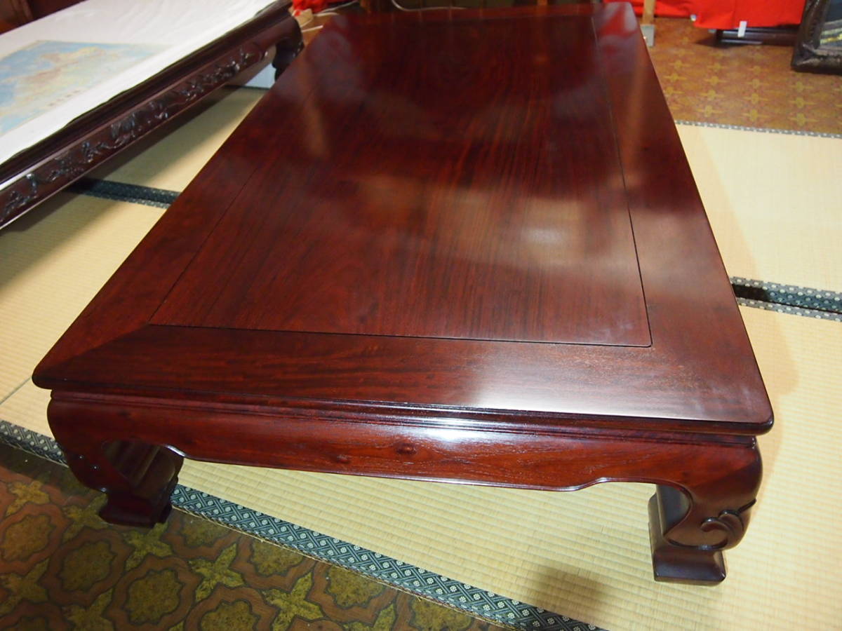 花梨 無垢材 【搬入経路注意】6尺 新品 座卓 テーブル 和室 唐木 花梨 無垢材 【搬入経路注意】6尺 新品 座卓 テーブル 和室 唐木