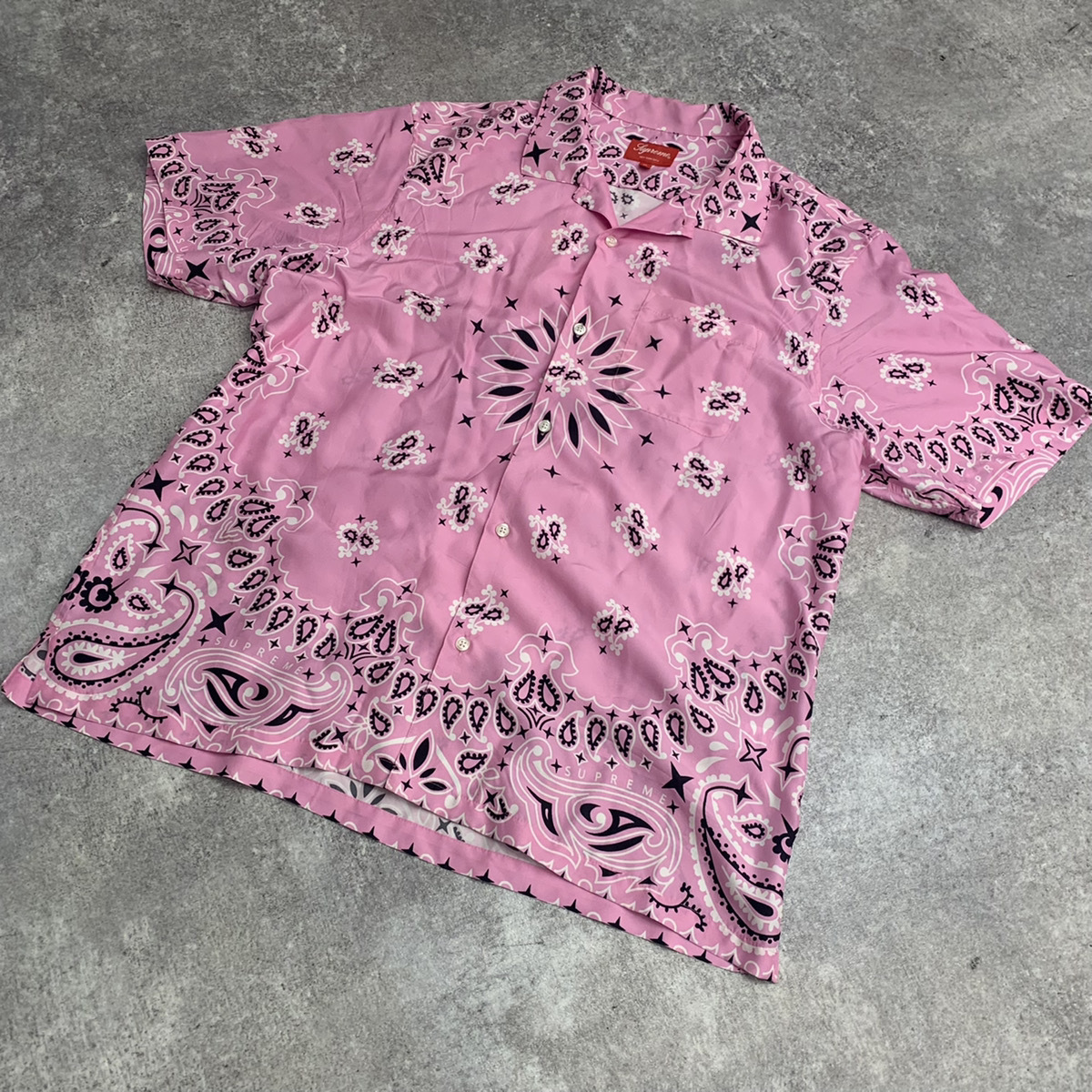 △Supreme シュプリーム Bandana Silk S/S Shirt バンダナ シルク 半袖
