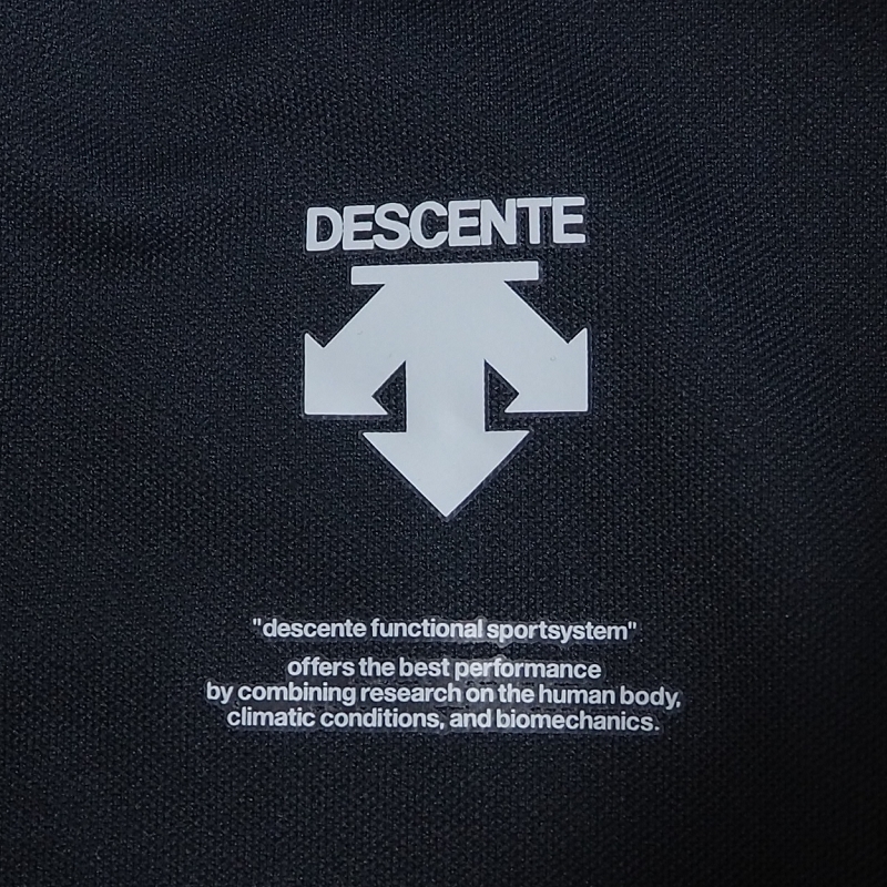 新品 DESCENTE デサント 吸水速乾 ストレッチ 鹿の子 ポロシャツ 半袖 ビッグロゴ ゴルフ (サイズ:M)_画像6